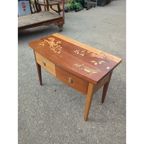 416 - Mahogany Inlaid Side Table with Drawers