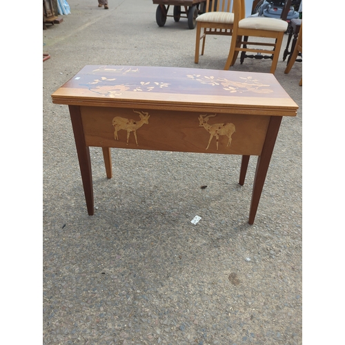 416 - Mahogany Inlaid Side Table with Drawers