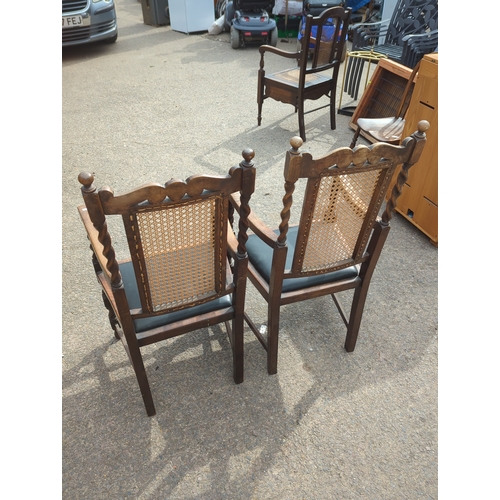 422 - Lot of 2 Carved Oak Chairs