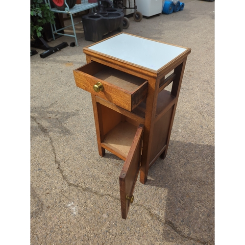425 - Oak Side Table with Drawer