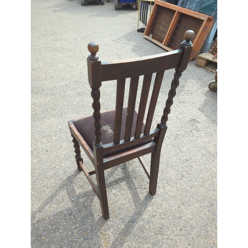 426 - Oak Chair with Twisted Spindle Back