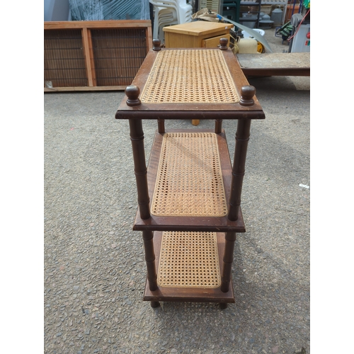 428 - Bamboo Three-Tier Side Table