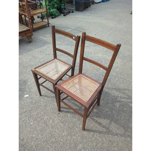 429 - Lot of 2 cane-seat chairs