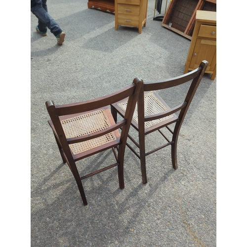 429 - Lot of 2 cane-seat chairs