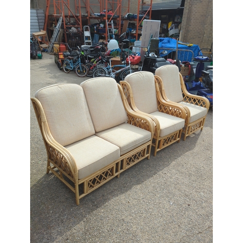 433 - Set of Rattan Armchairs and Sofas