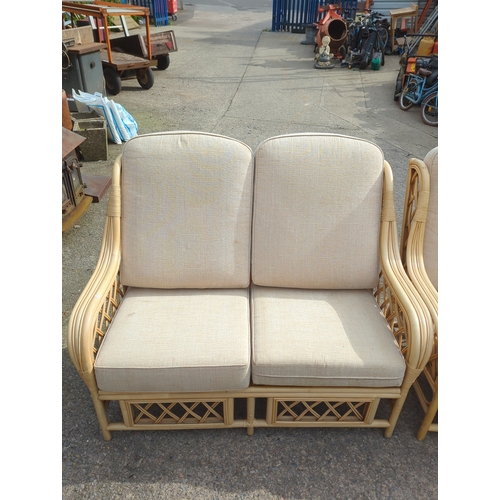 433 - Set of Rattan Armchairs and Sofas