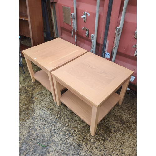 476 - Pair of Light Wood Side Tables