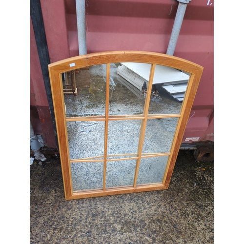 492 - Oak Arched Wall Mirror