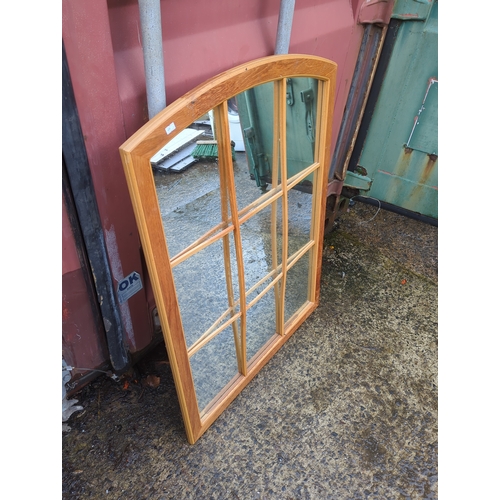 492 - Oak Arched Wall Mirror