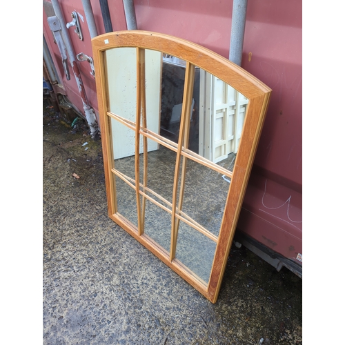 492 - Oak Arched Wall Mirror
