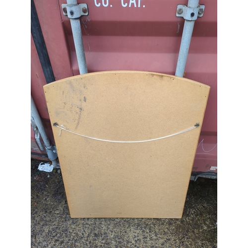 492 - Oak Arched Wall Mirror