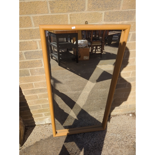 502 - Large Oak Framed Mirror