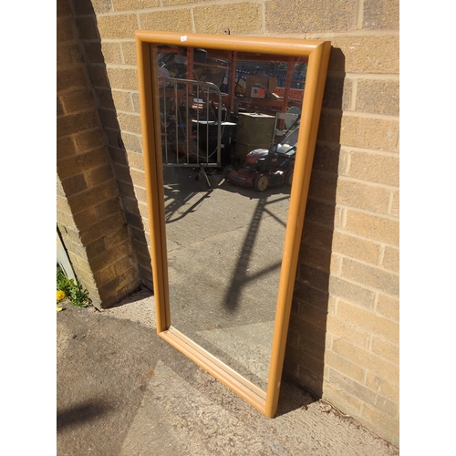 502 - Large Oak Framed Mirror