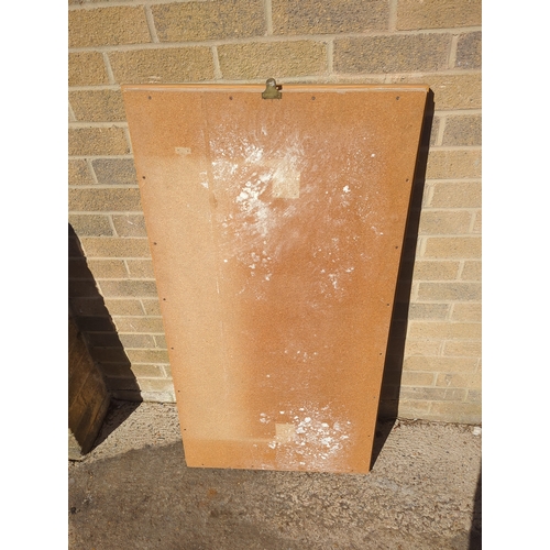 502 - Large Oak Framed Mirror