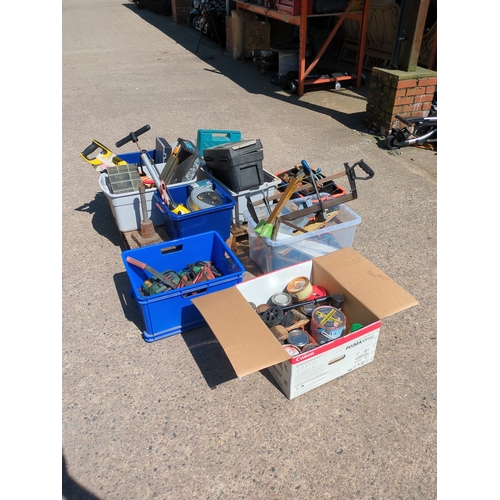 Job lot of tools including hand saws