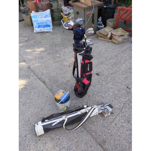 220 - Lot of Golf Clubs and Bags including Bullet and Cobra