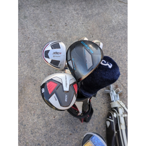 220 - Lot of Golf Clubs and Bags including Bullet and Cobra
