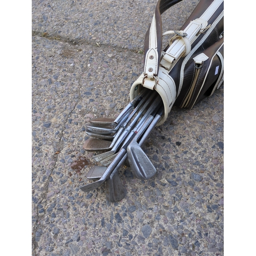 220 - Lot of Golf Clubs and Bags including Bullet and Cobra