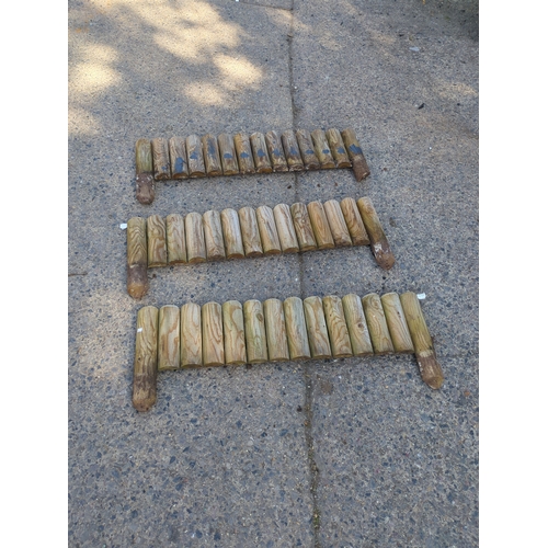 221 - Lot of 3 Garden Edging Sections