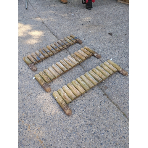 221 - Lot of 3 Garden Edging Sections