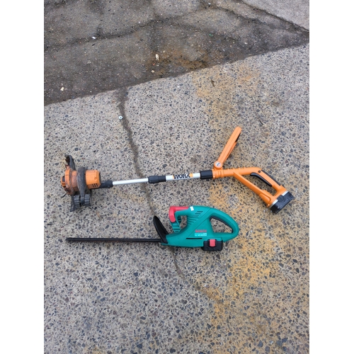 112 - Lot of 2 Garden Tools including Bosch Hedge Trimmer
