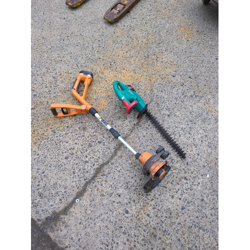 112 - Lot of 2 Garden Tools including Bosch Hedge Trimmer
