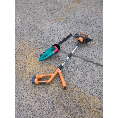 112 - Lot of 2 Garden Tools including Bosch Hedge Trimmer
