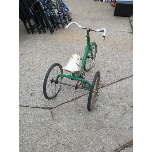 223 - Vintage Green Children's Tricycle