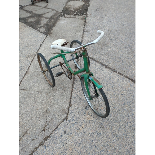 223 - Vintage Green Children's Tricycle