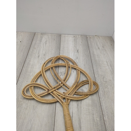 219 - Lot of 2 Rattan Rug Beaters