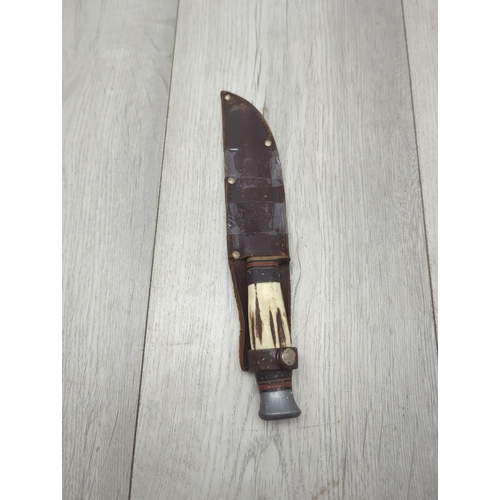 6 - Vintage Hunting Knife with Antler Handle