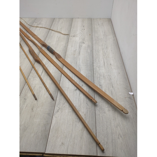 26 - Lot of 3 Longbows with Arrows
