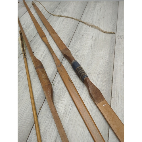 26 - Lot of 3 Longbows with Arrows