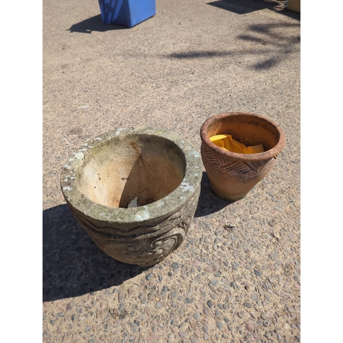 22 - Lot of 2 Terracotta Garden Planters