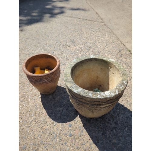 22 - Lot of 2 Terracotta Garden Planters