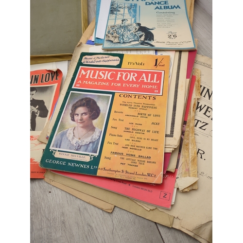 Selection of Vintage Sheet Music Including 