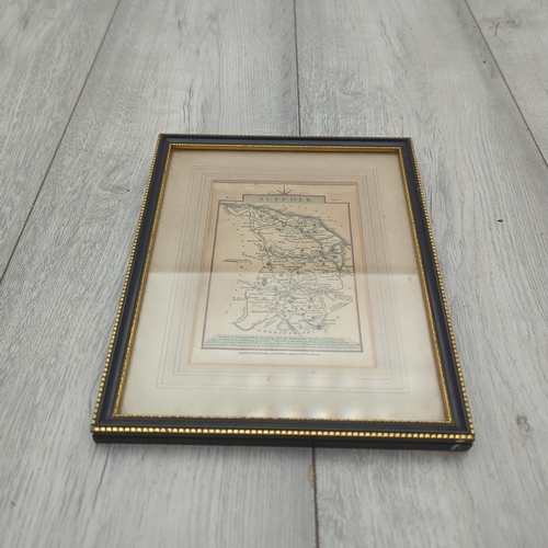 Framed Map of Suffolk by J. Cary
