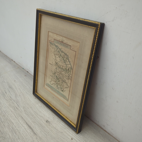 Framed Map of Suffolk by J. Cary