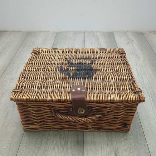 Wicker Picnic Hamper with Leather Straps