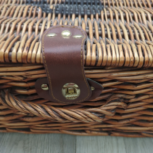 Wicker Picnic Hamper with Leather Straps