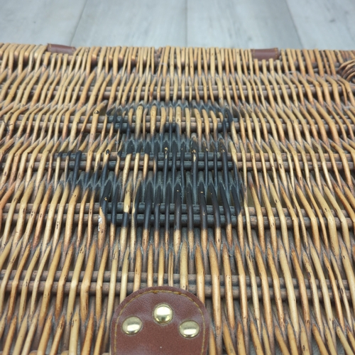 Wicker Picnic Hamper with Leather Straps