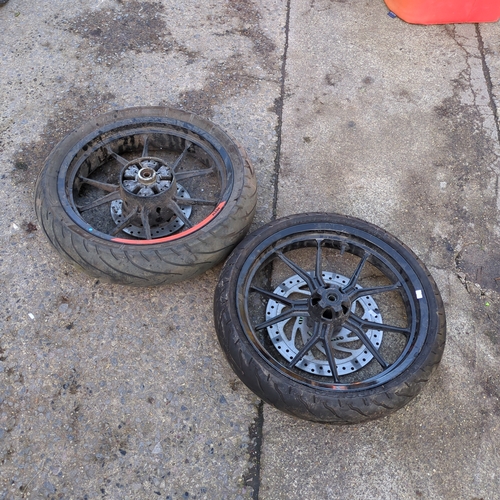 Lot of 2 KTM Motorcycle Wheels with Discs