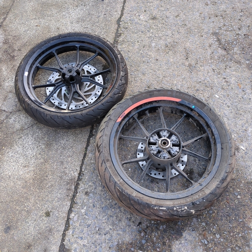 Lot of 2 KTM Motorcycle Wheels with Discs