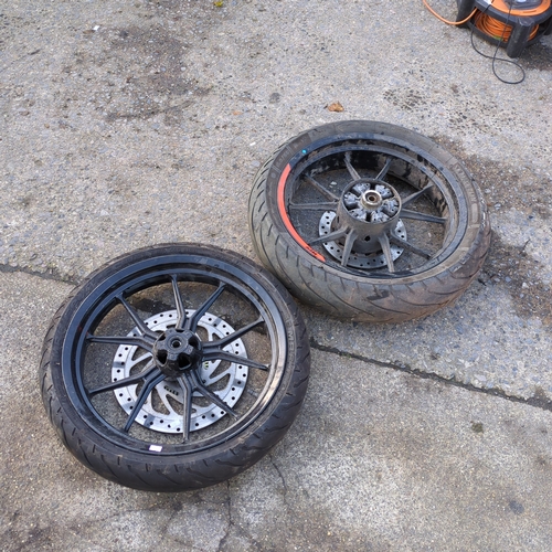 Lot of 2 KTM Motorcycle Wheels with Discs