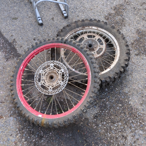 Pair of Off-Road Motorcycle Wheels