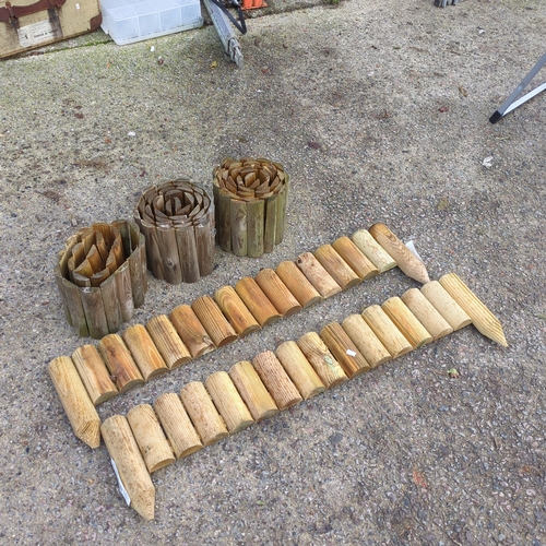 Selection of Wooden Garden Edging Pieces