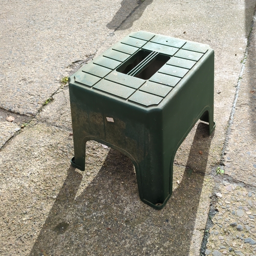 Green Plastic Step Stool