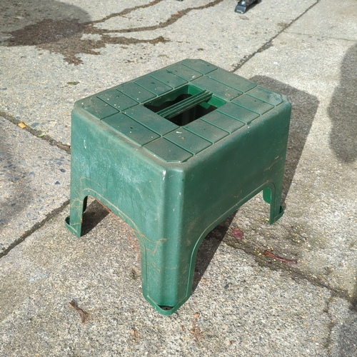 Green Plastic Step Stool
