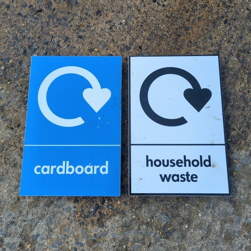 Lot of 2 Recycling Signs