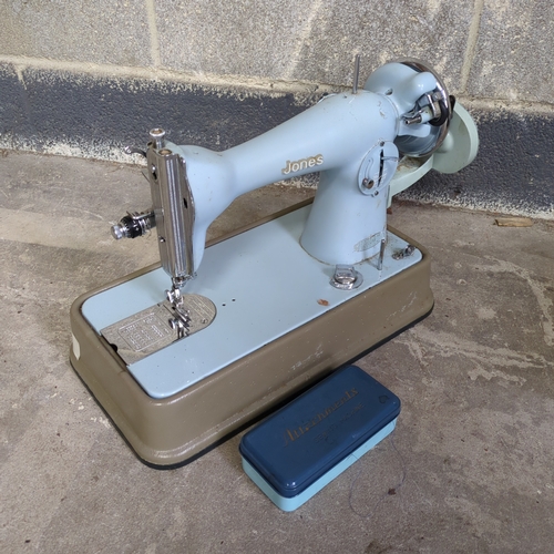 Jones Vintage Sewing Machine with Accessories